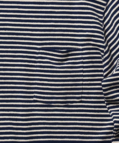 Pocket Tee Inlay Stripe - Navy