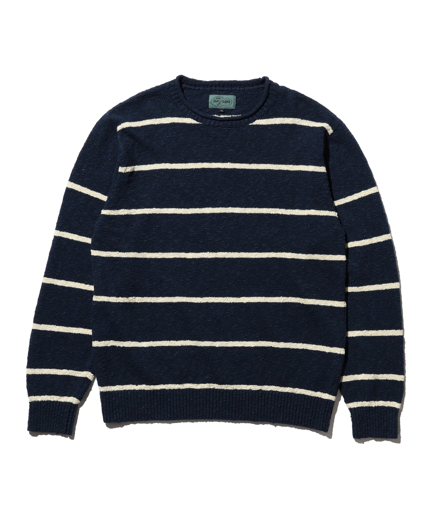 Crew Cotton Linen Slub Stripe - Navy