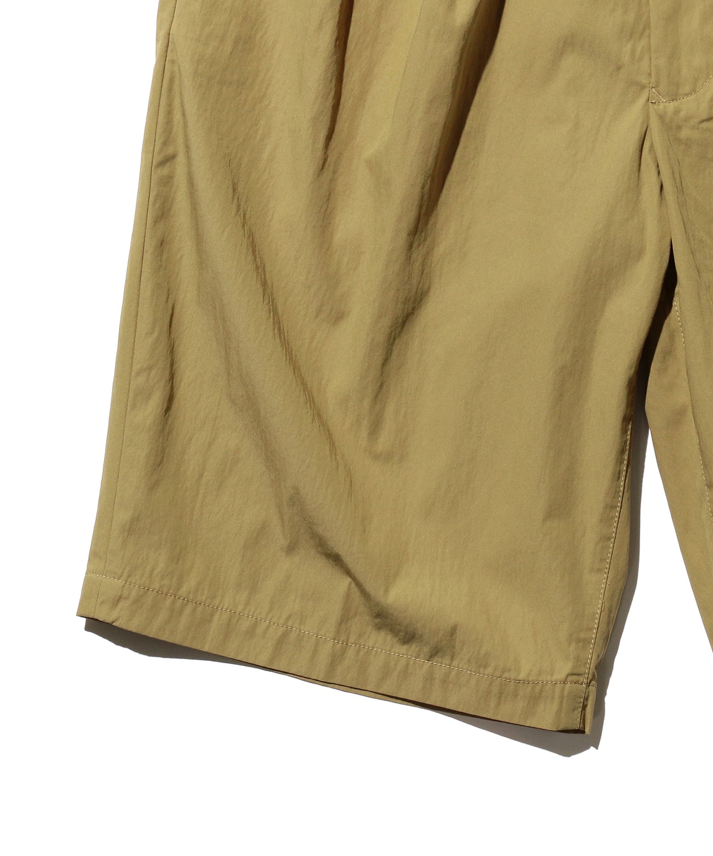 2 Pleats Relax Shorts Comfort Cloth - Khaki