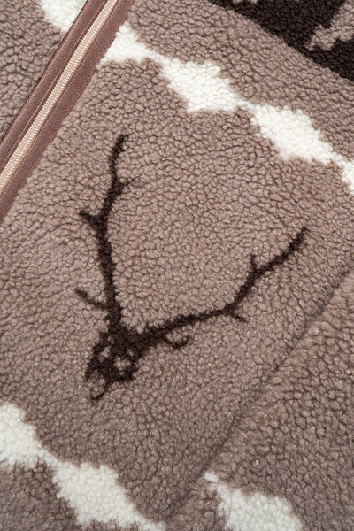 Piping Jacket - Boa Jacquard - Beige