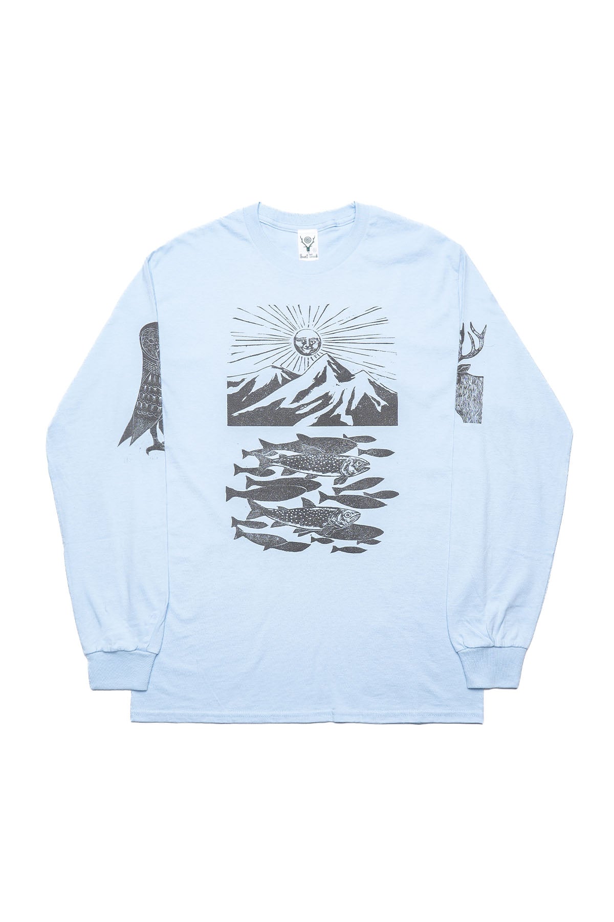 South2 West8 x F.KITAMURA L/S Tee /A - Lt. Blue