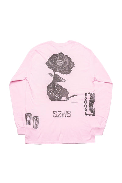 South2 West8 x F.KITAMURA L/S Tee /B - Pink