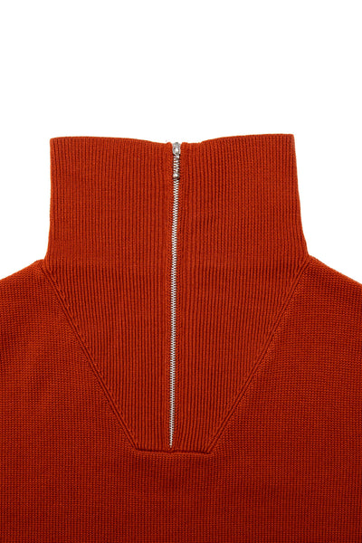 Track Sweater - Burnt Orange