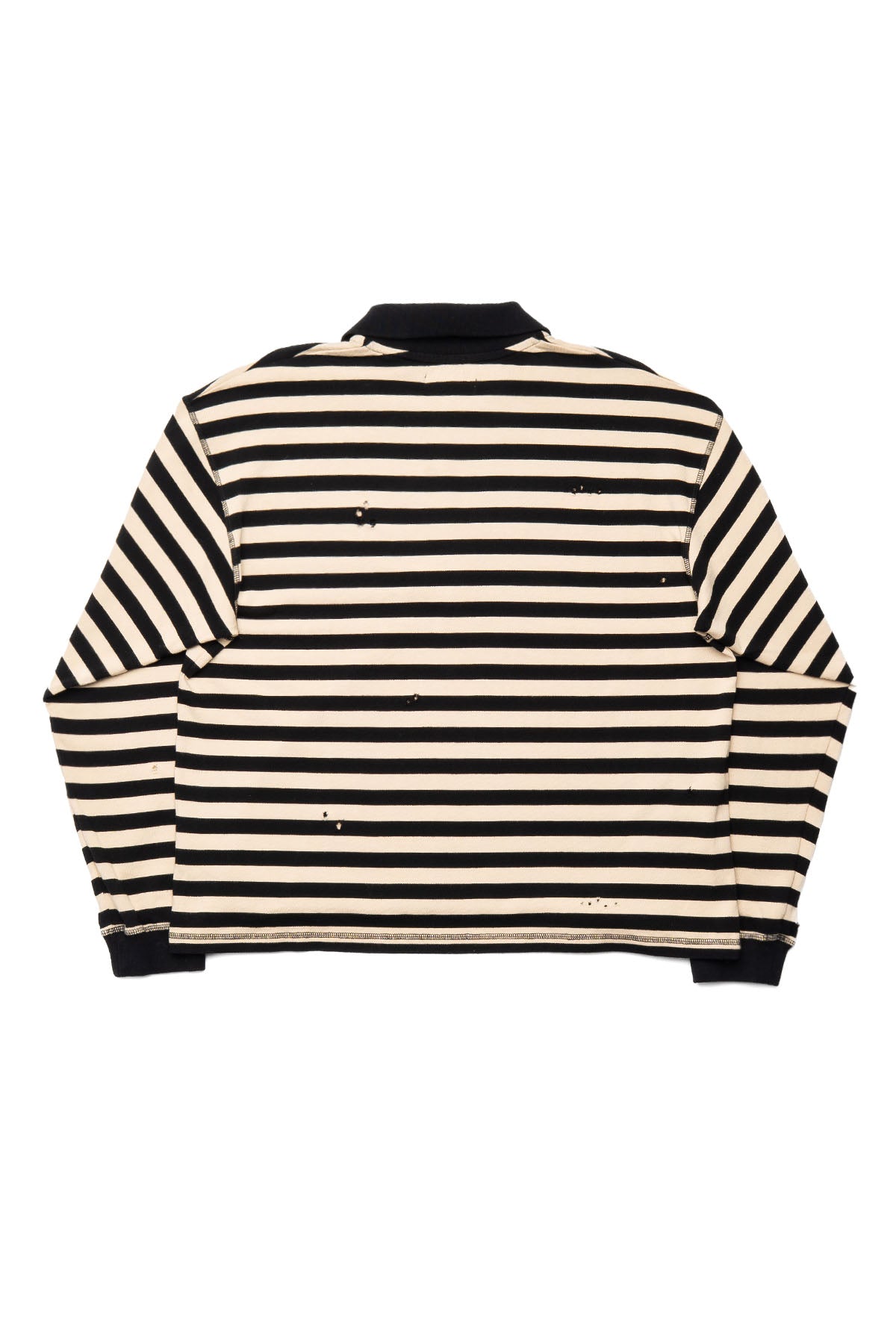 Fractured Polo - Wide Black Stripe