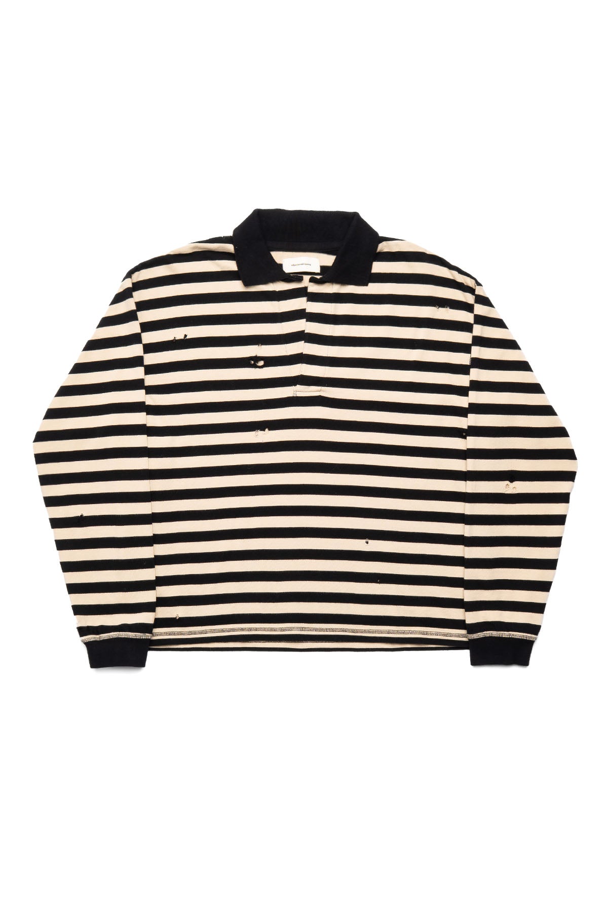 Fractured Polo - Wide Black Stripe