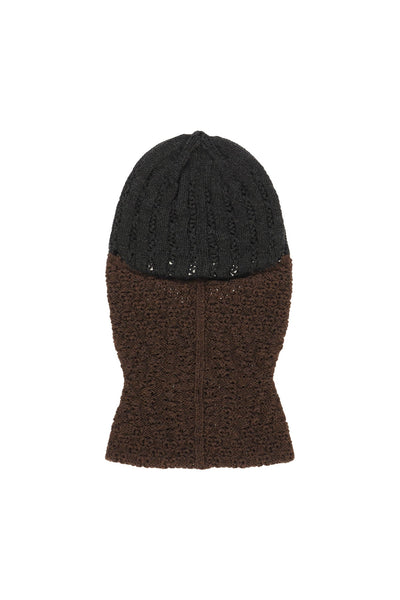 Flower Stitch Balaclava - Black