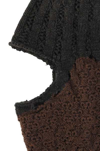 Flower Stitch Balaclava - Black