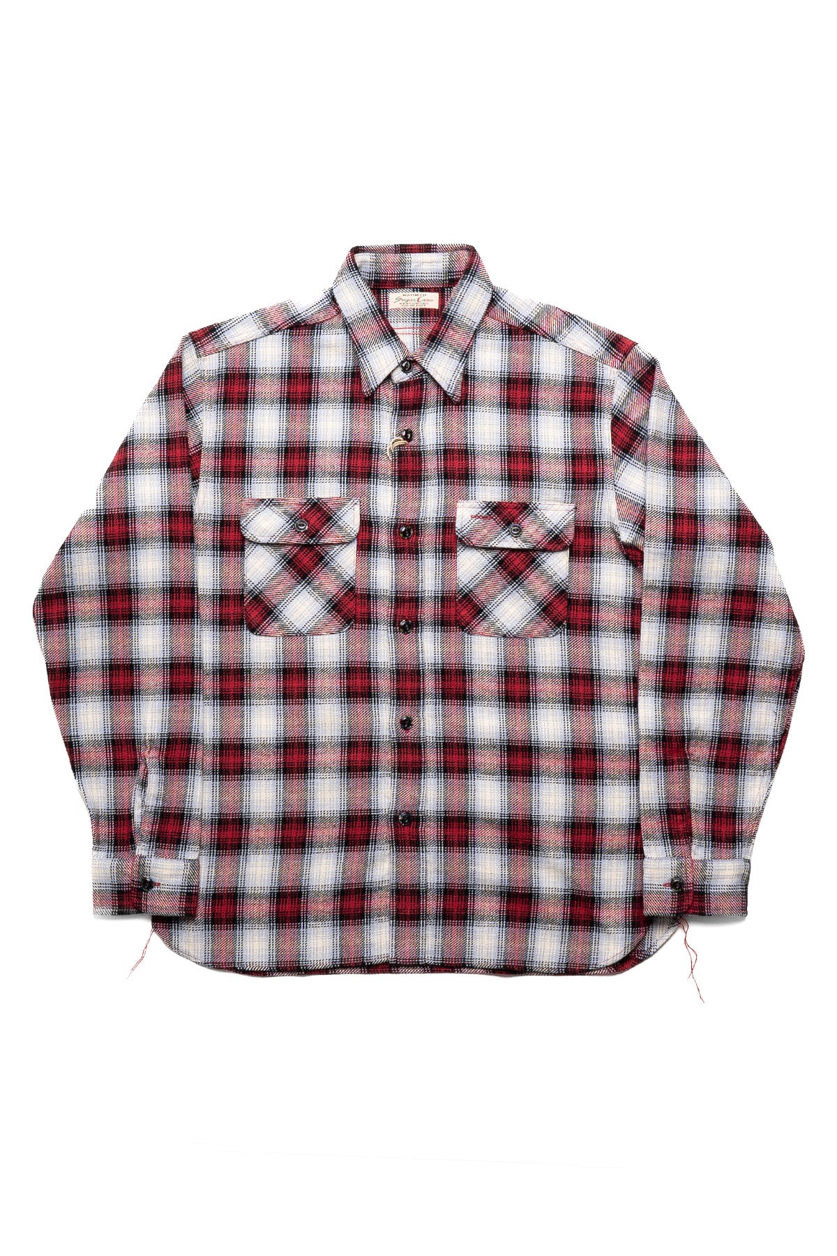 Twill Check L/S Work Shirt - Red/White