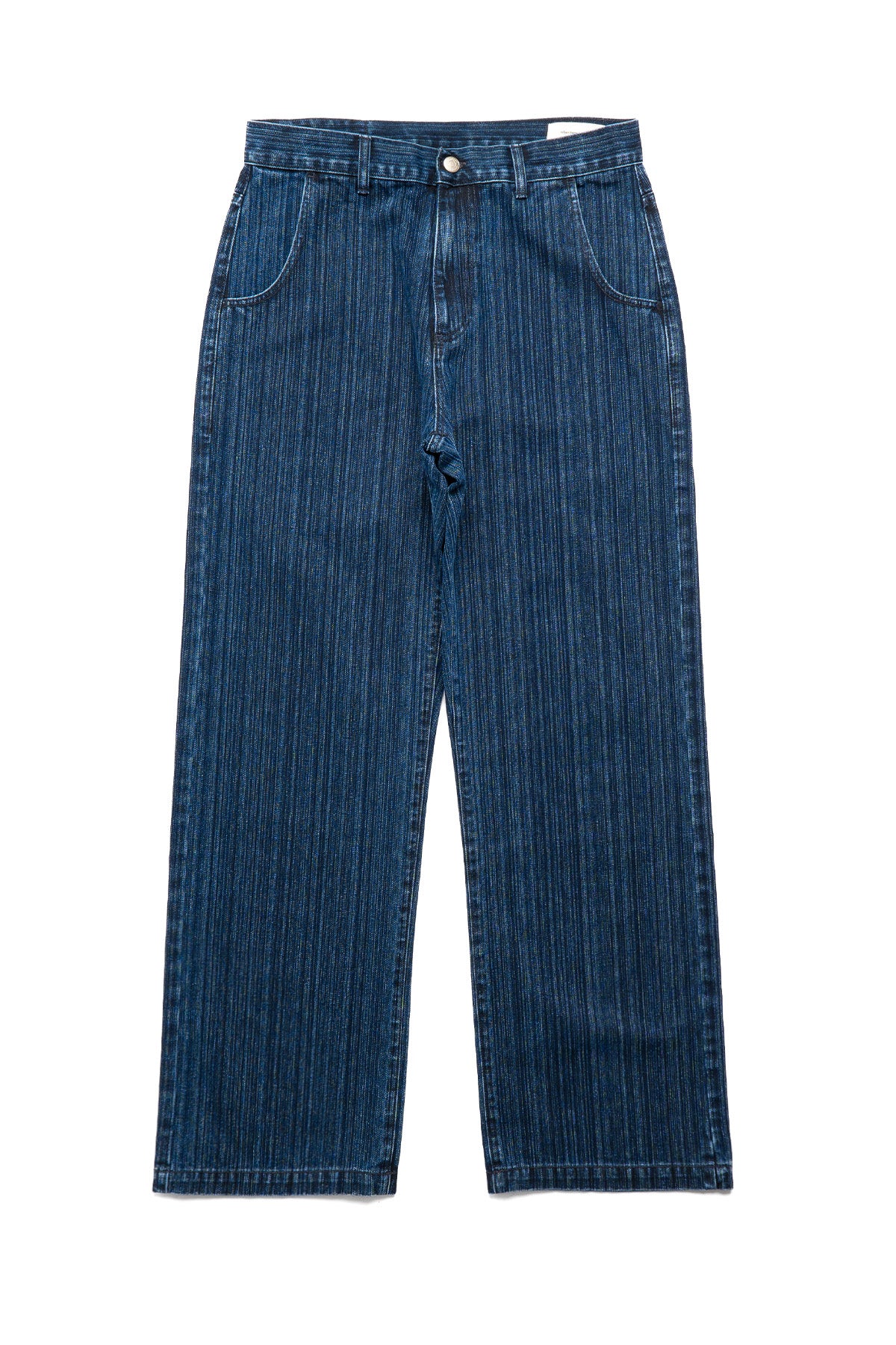 Straight Cut Jeans - Blue Stripe