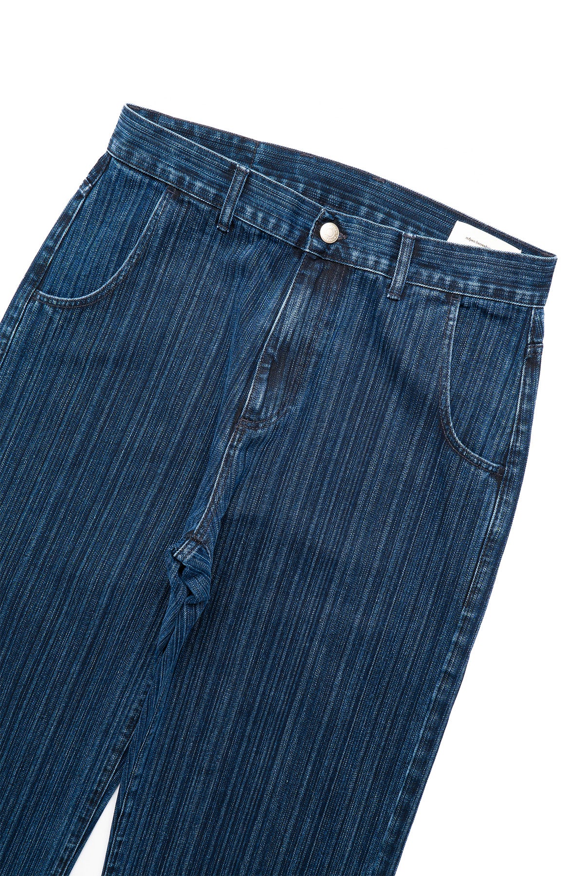 Straight Cut Jeans - Blue Stripe