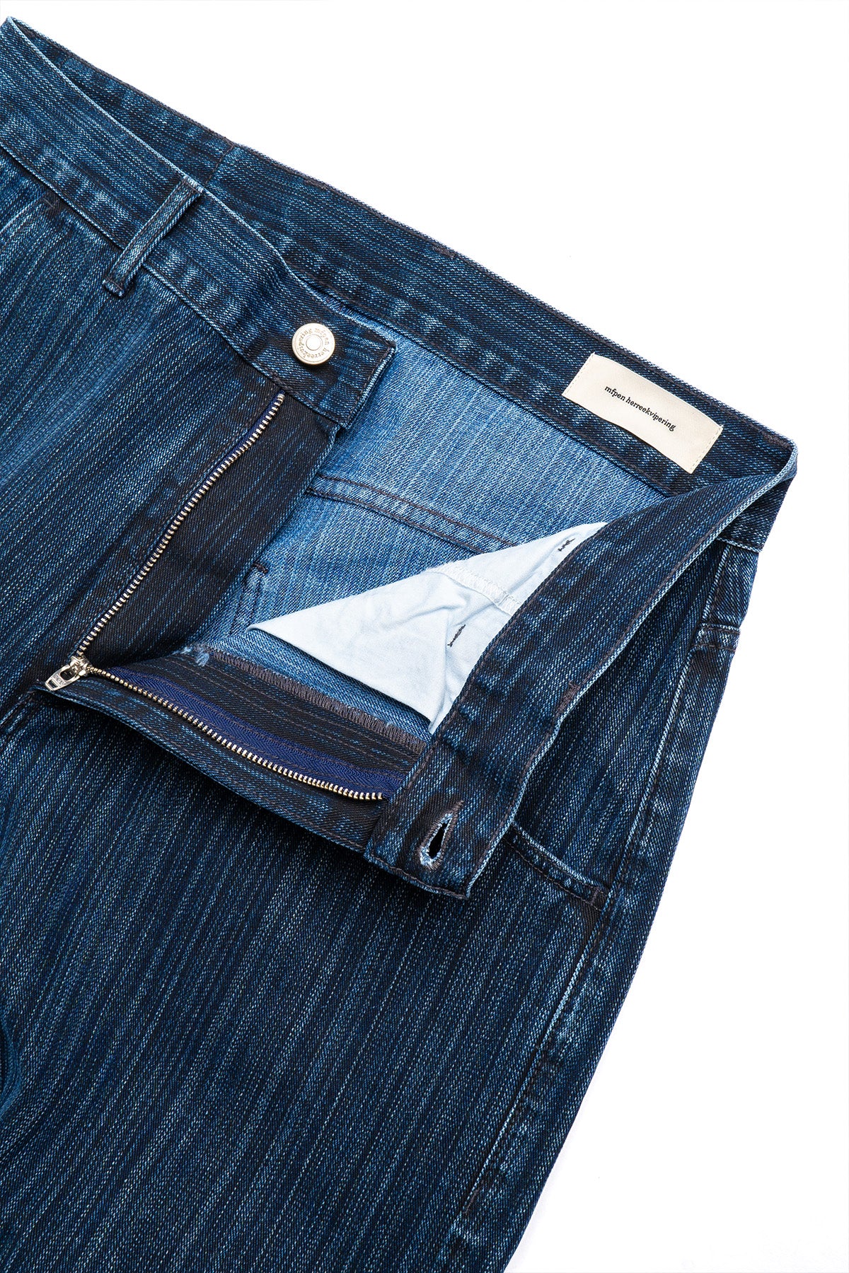 Straight Cut Jeans - Blue Stripe