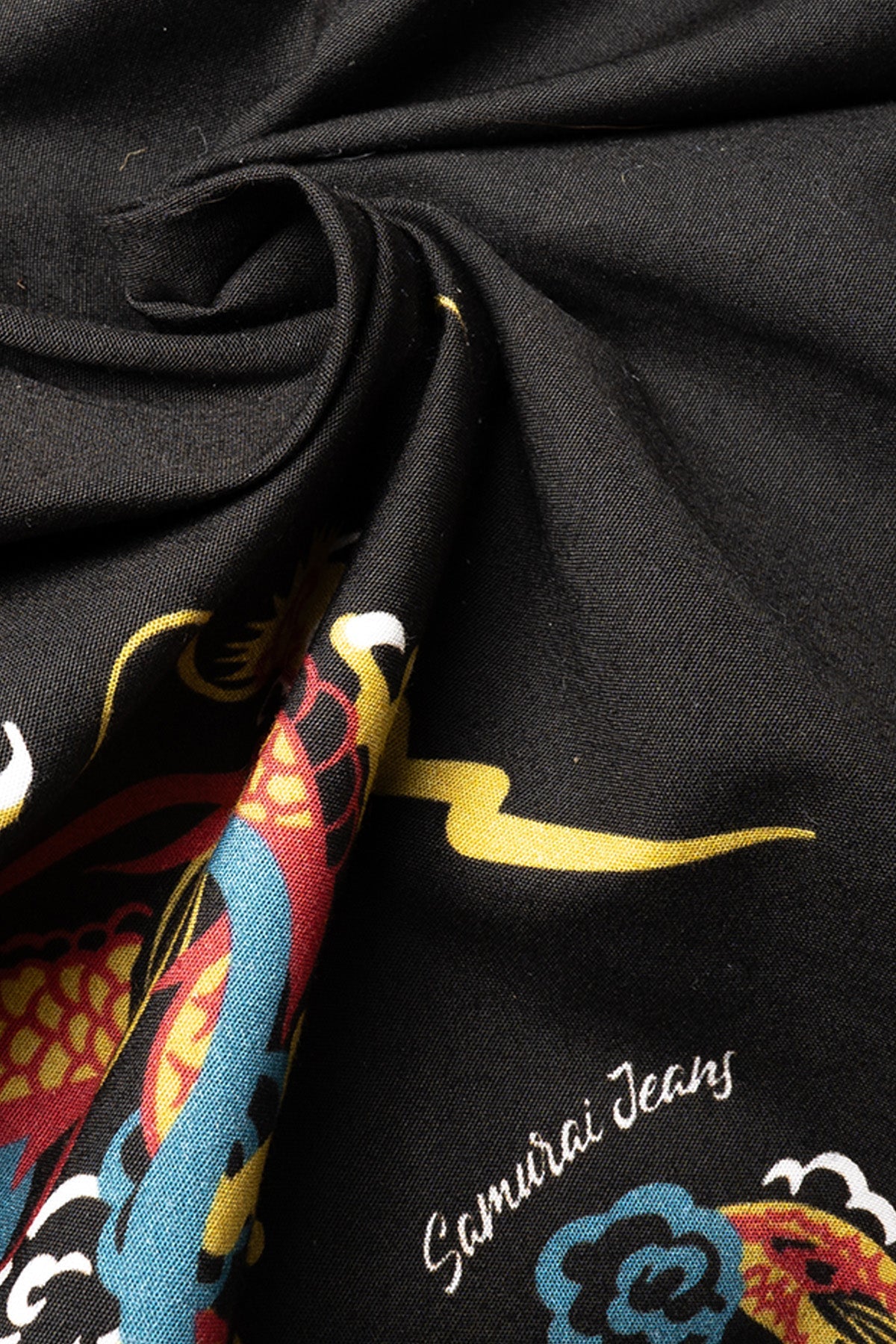 Dragon Motif Hawaiian Shirt - Black