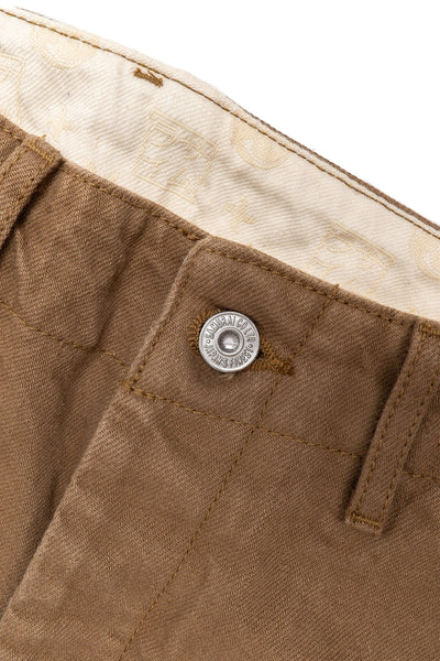Heavy Chino Wide Trousers - Khaki