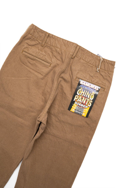 Heavy Chino Wide Trousers - Khaki