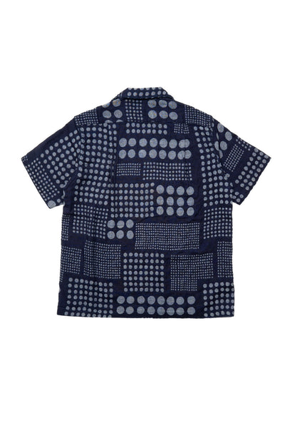SS-2232-1 Jacquard Open Collar Short Sleeve Shirt - Random Dots