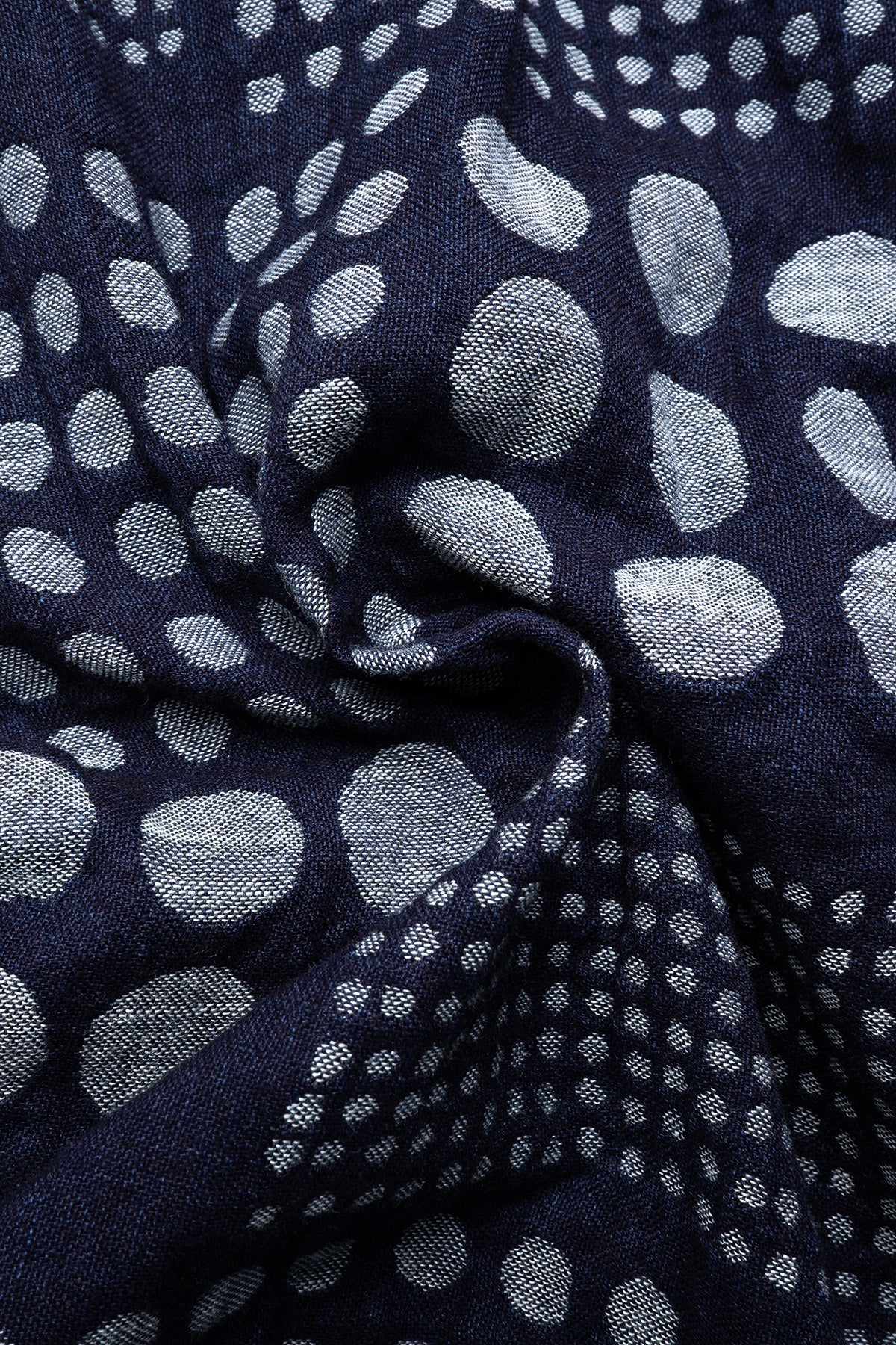 SS-2232-1 Jacquard Open Collar Short Sleeve Shirt - Random Dots
