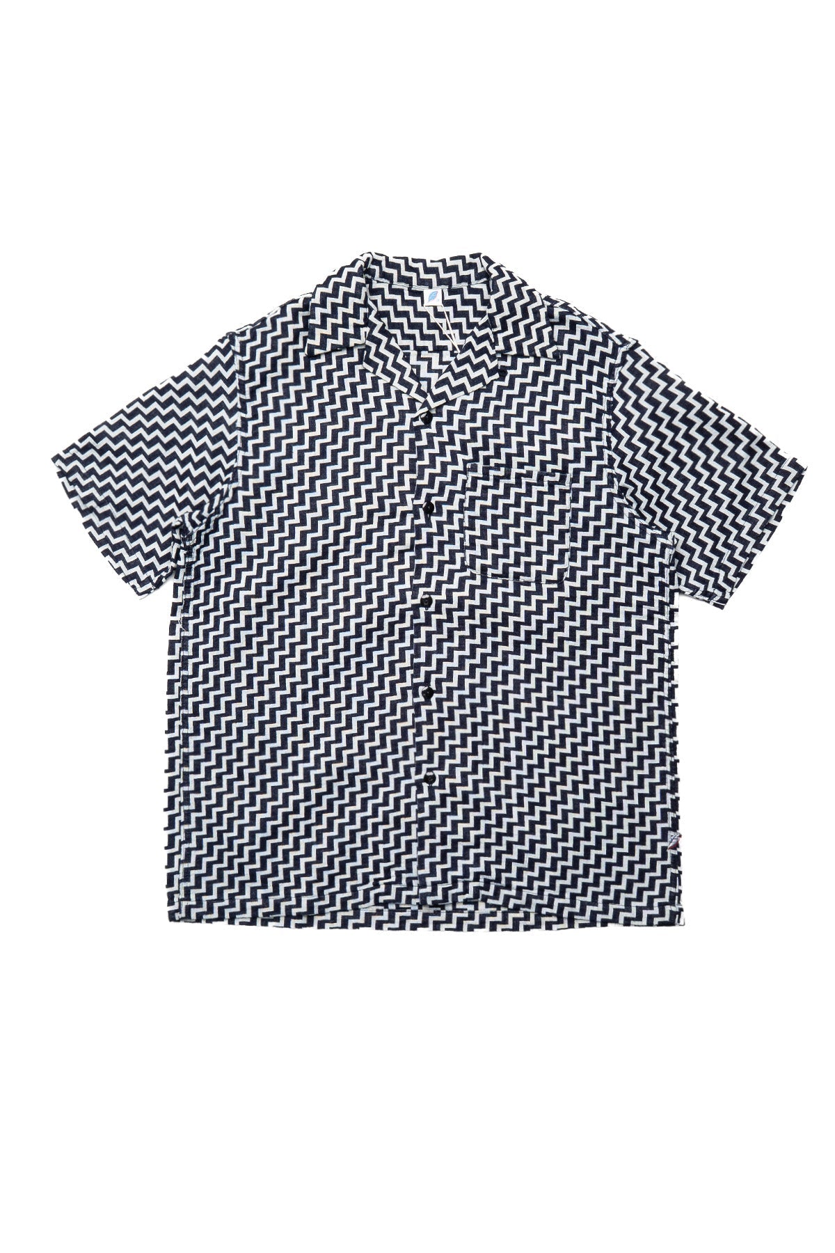 SS-2232-2 Jacquard Open Collar Short Sleeve Shirt - Saw