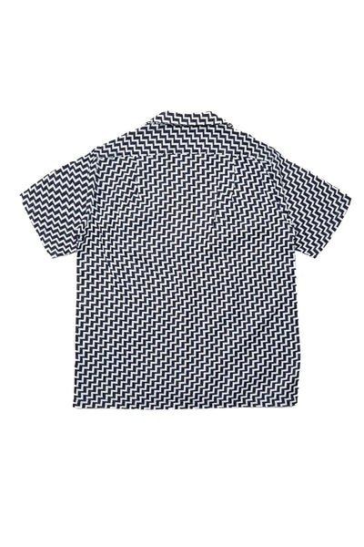 SS-2232-2 Jacquard Open Collar Short Sleeve Shirt - Saw