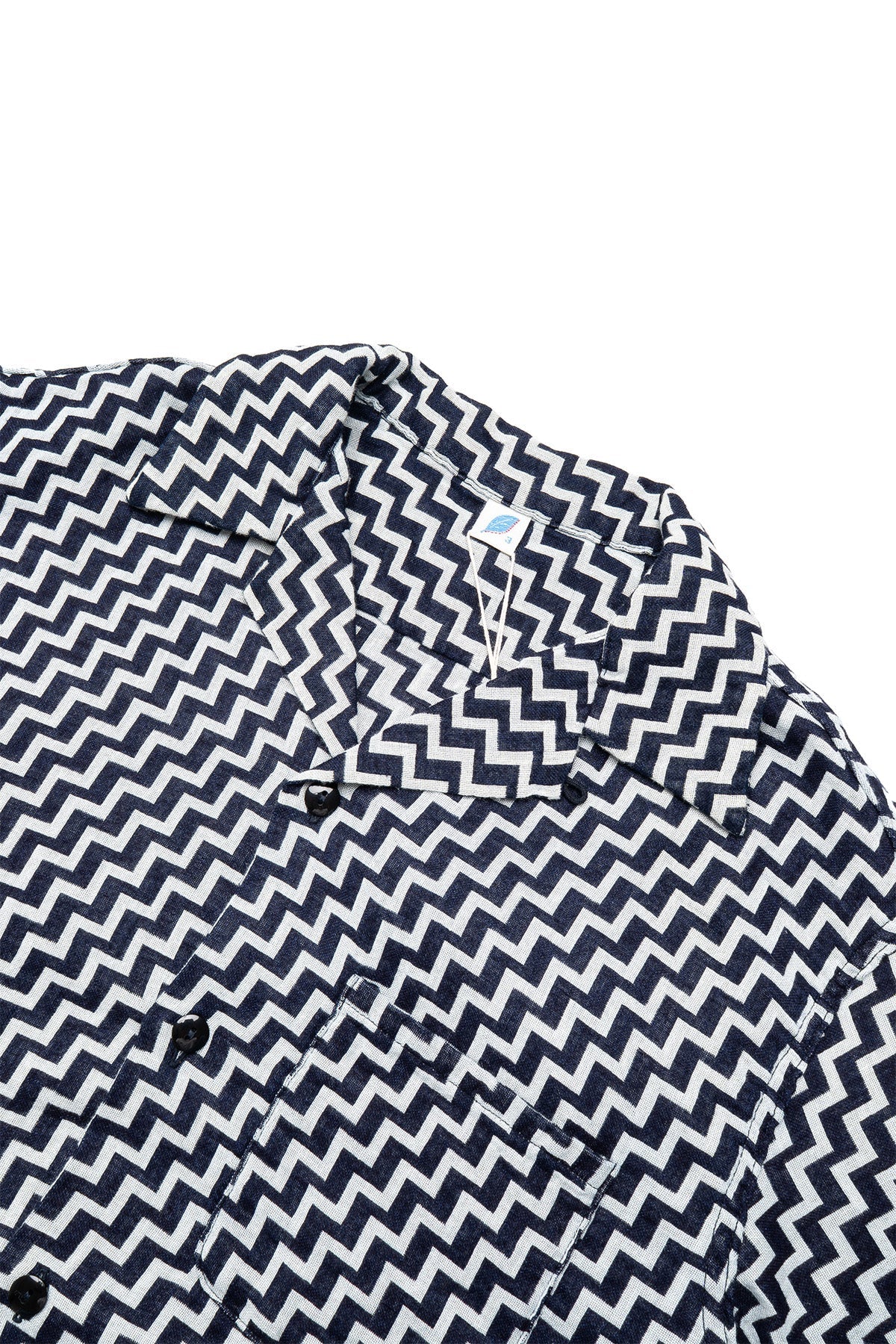 SS-2232-2 Jacquard Open Collar Short Sleeve Shirt - Saw