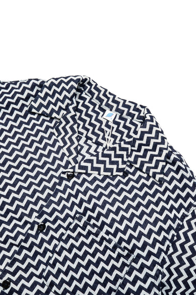 SS-2232-2 Jacquard Open Collar Short Sleeve Shirt - Saw