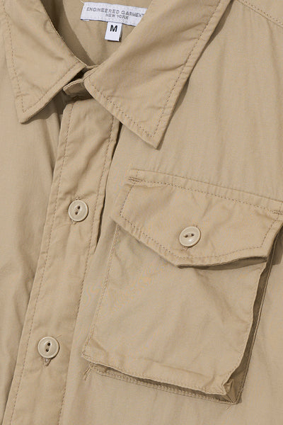 S/S Cargo Shirt for Nepenthes NY and Blue in Green - Khaki