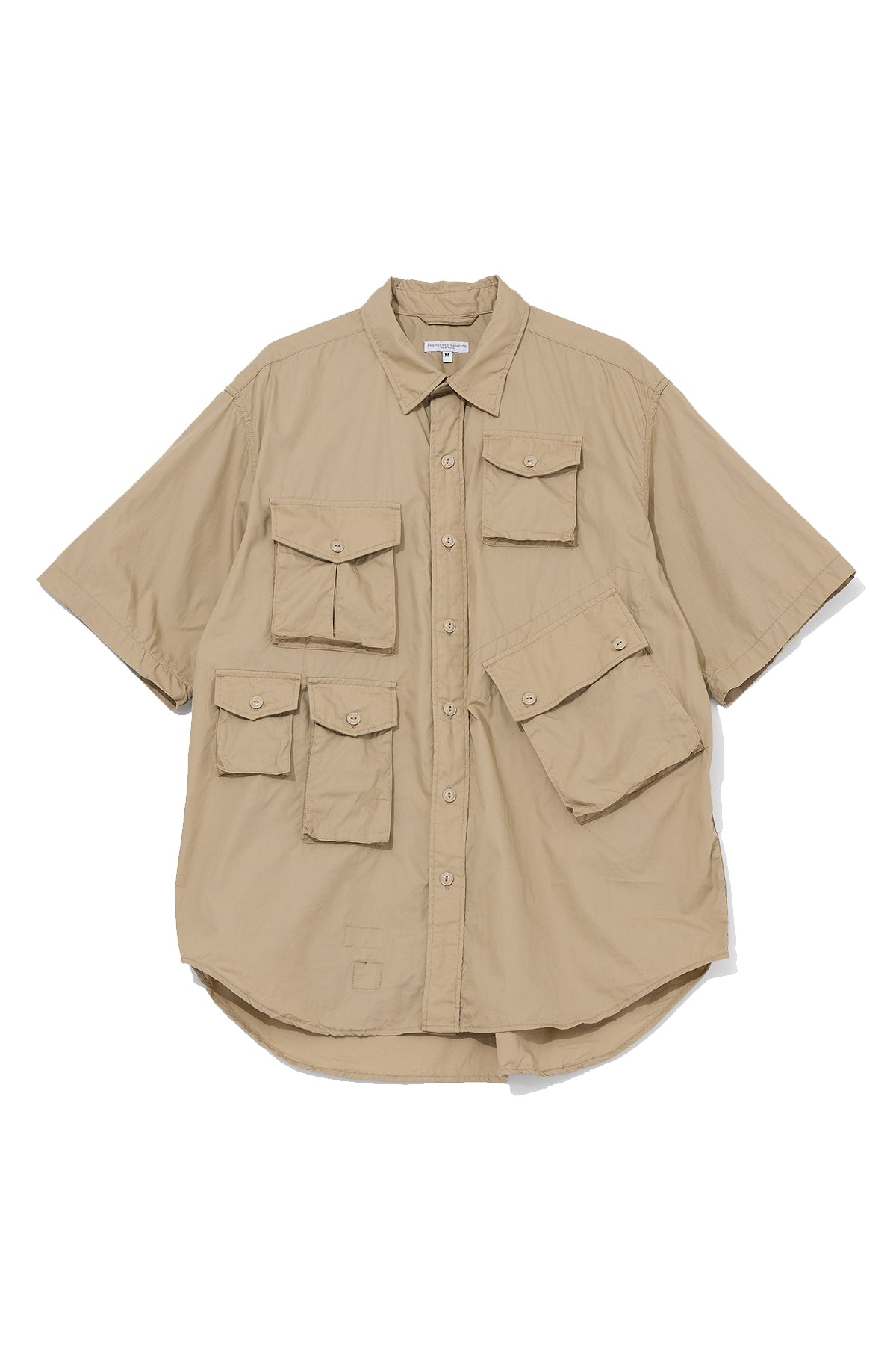 S/S Cargo Shirt for Nepenthes NY and Blue in Green - Khaki