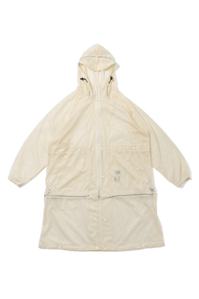 Mesh Parka for Nepenthes NY and Blue in Green - Natural