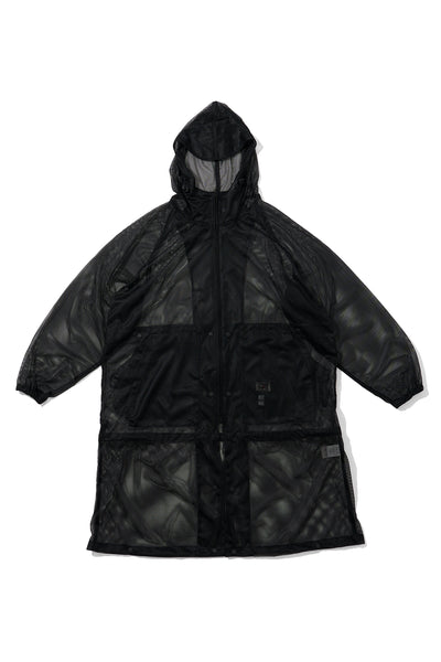 Mesh Parka for Nepenthes NY and Blue in Green - Black