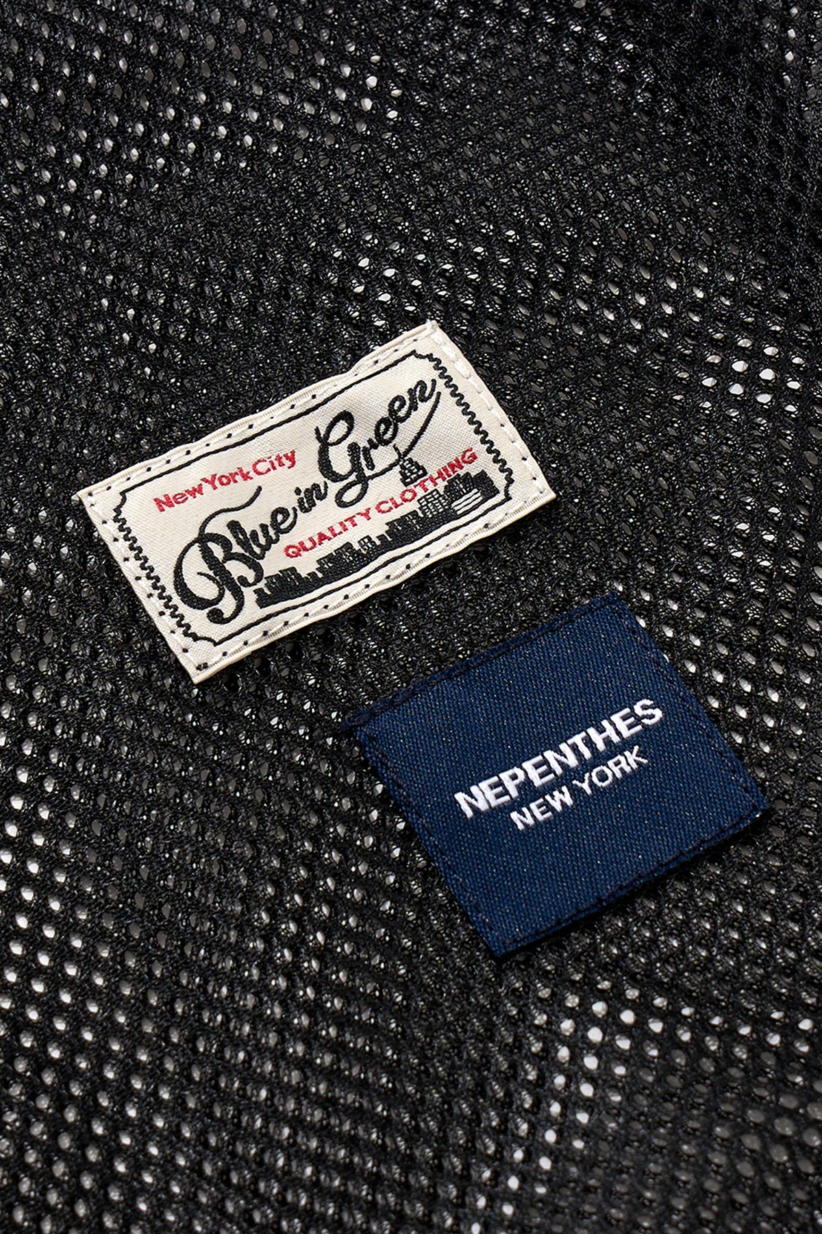 Mesh Parka for Nepenthes NY and Blue in Green - Black