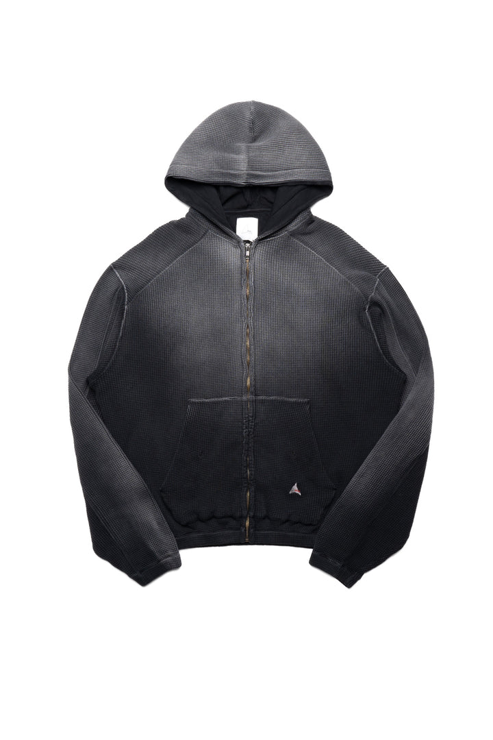 Bee Sun Faded Waffle Zip Up Hoodie - Black – BLUE IN GREEN SOHO