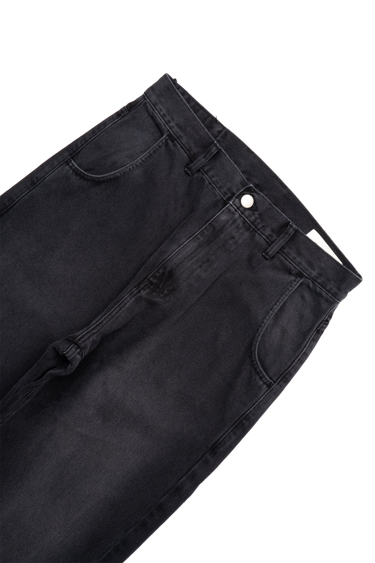 Straight Cut Jeans - Faded Black