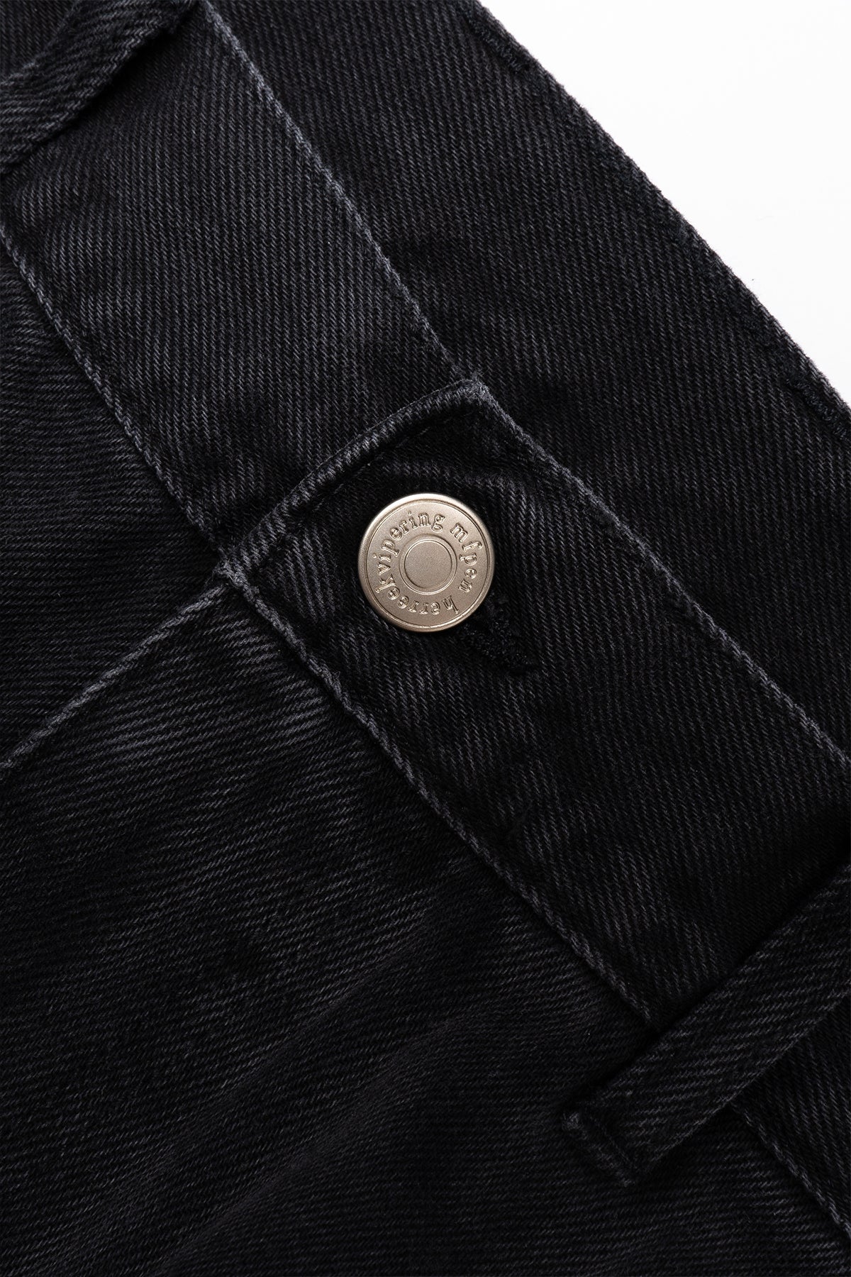 Straight Cut Jeans - Faded Black