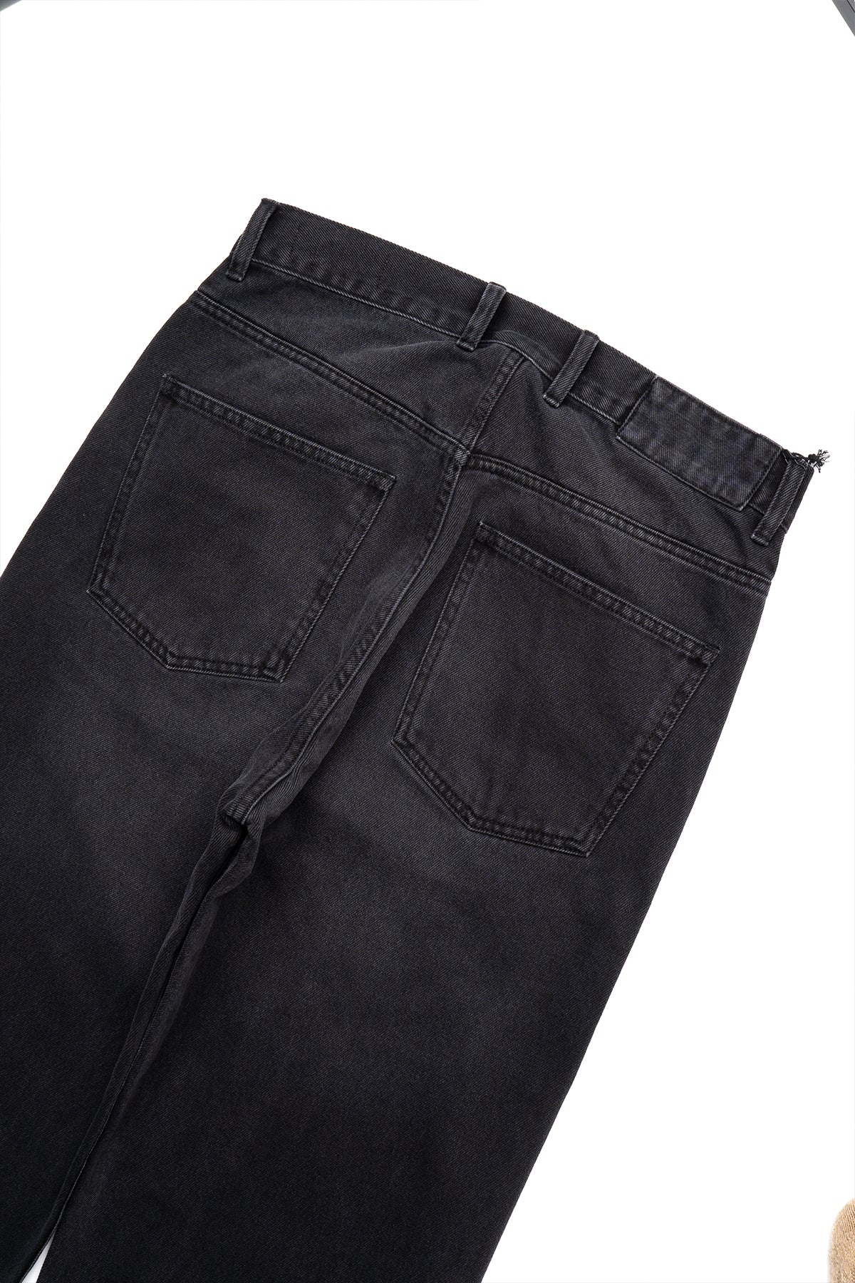 Straight Cut Jeans - Faded Black