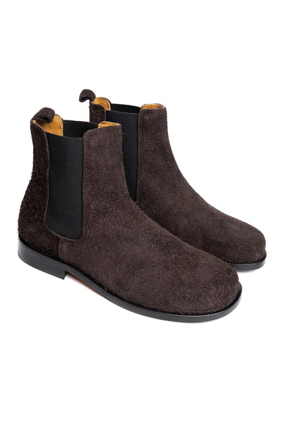 Core Boot - Brown Fuzzy Suede