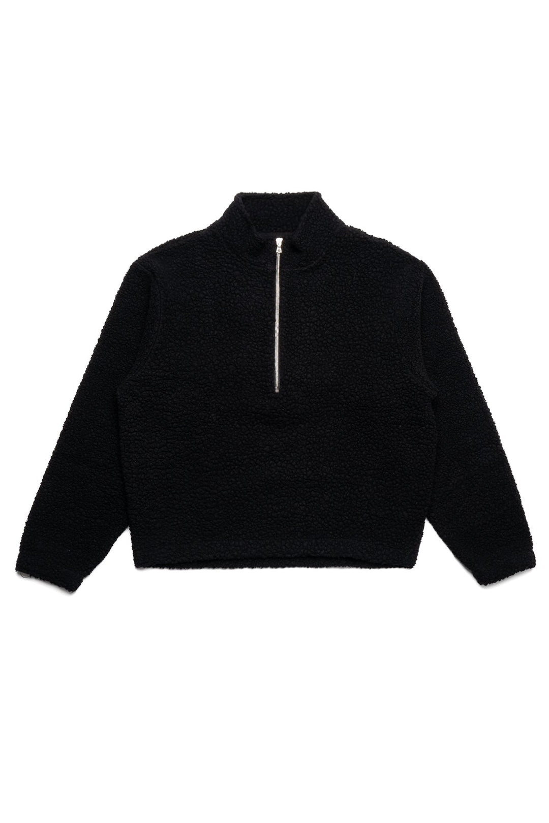 ロージーモンスター♡half zip parker【BLACK】 Common Half Zip Sweater - Black Fuzzy Fleece – BLUE IN GREEN SOHO