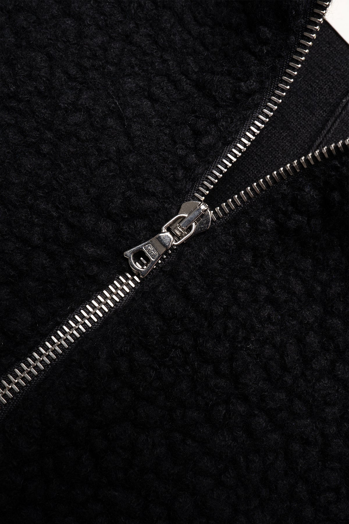 Common Half Zip Sweater - Black Fuzzy Fleece