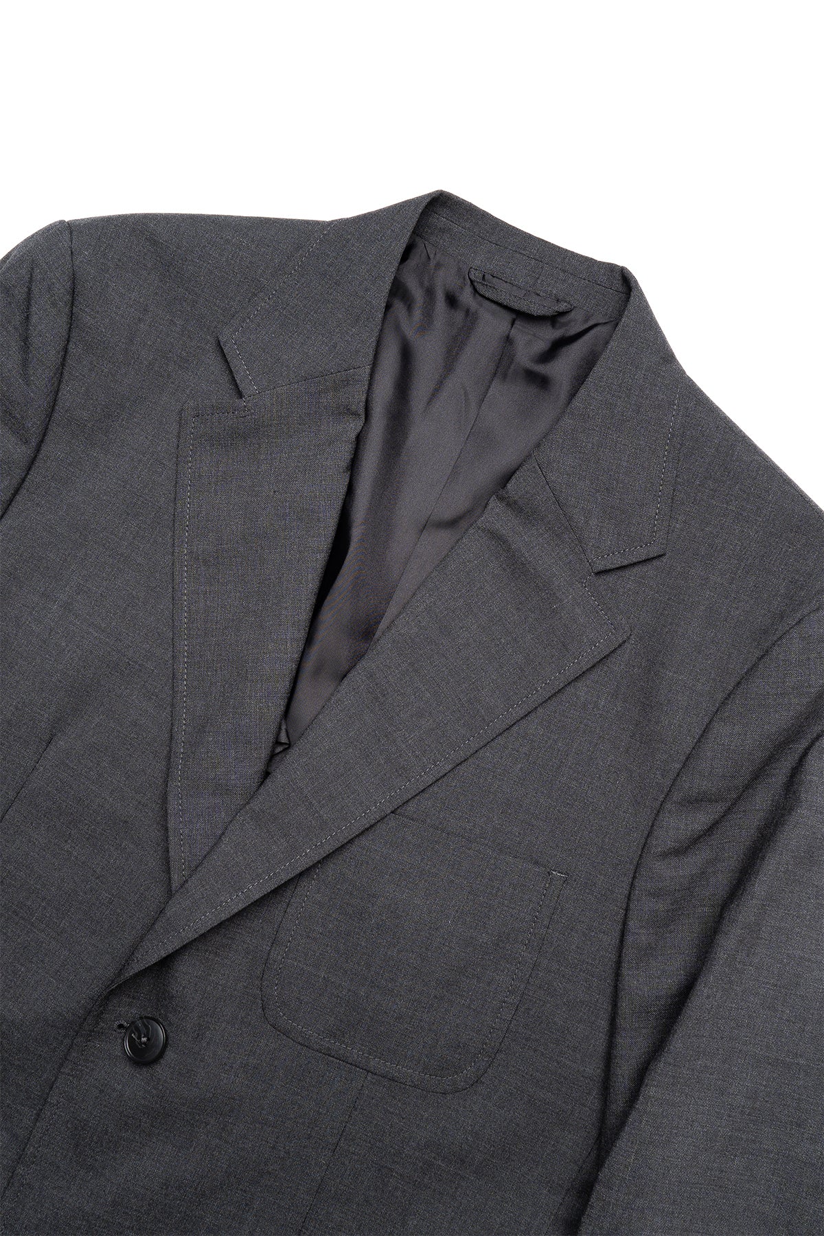 Patch Pocket Blazer - Grey Worsted Wool