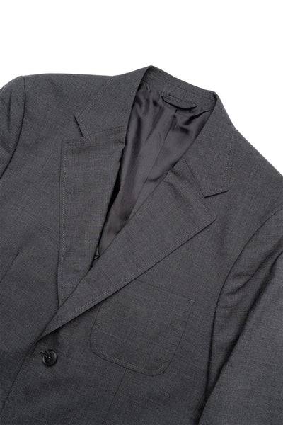 Patch Pocket Blazer - Grey Worsted Wool