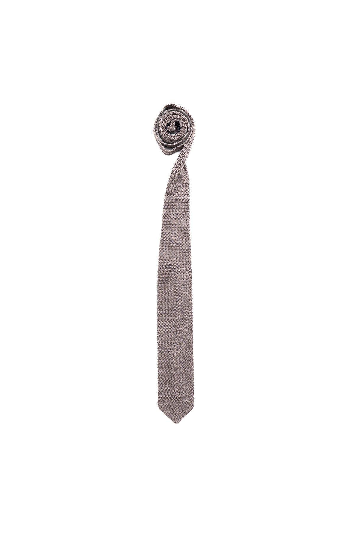 Formal Tie - Grey Open Knit