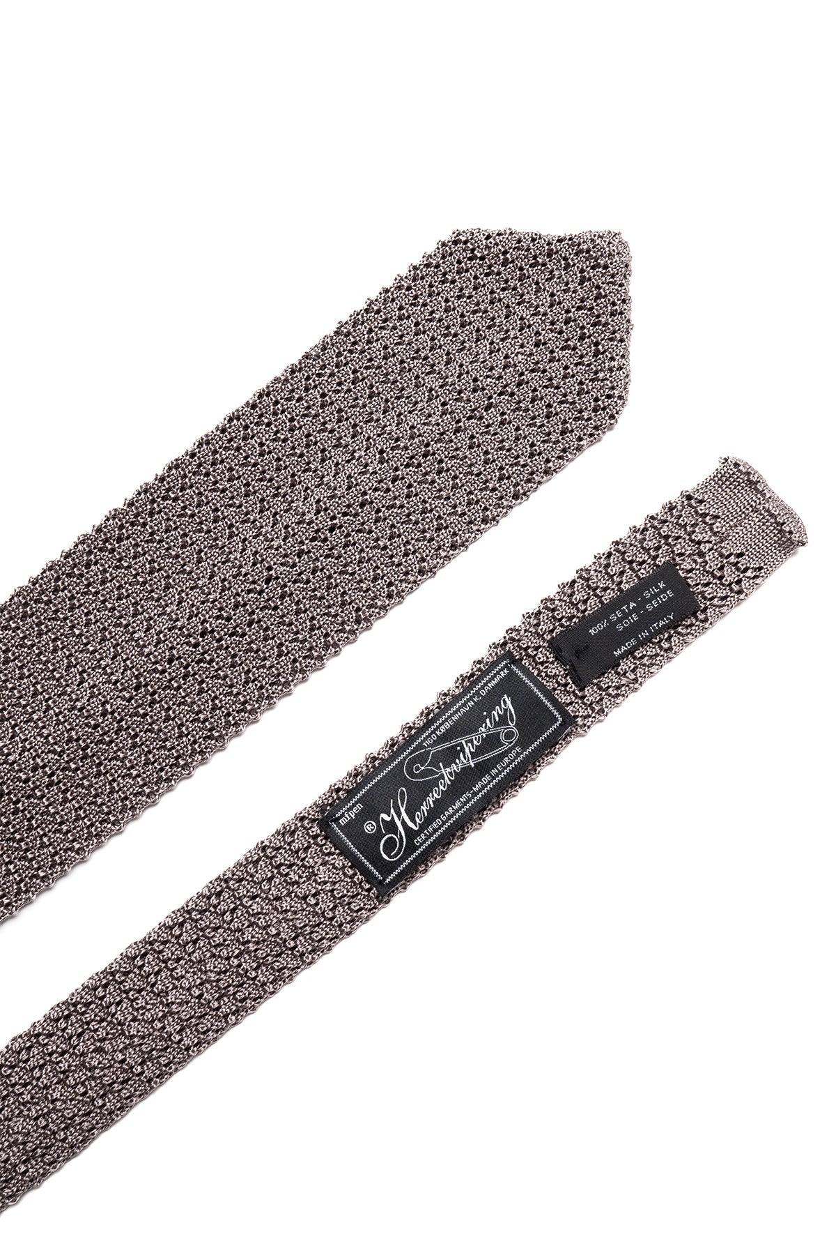 Formal Tie - Grey Open Knit