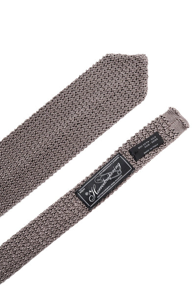 Formal Tie - Grey Open Knit