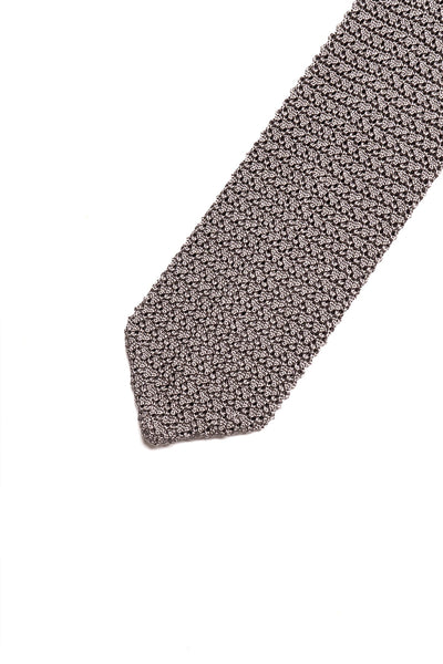 Formal Tie - Grey Open Knit