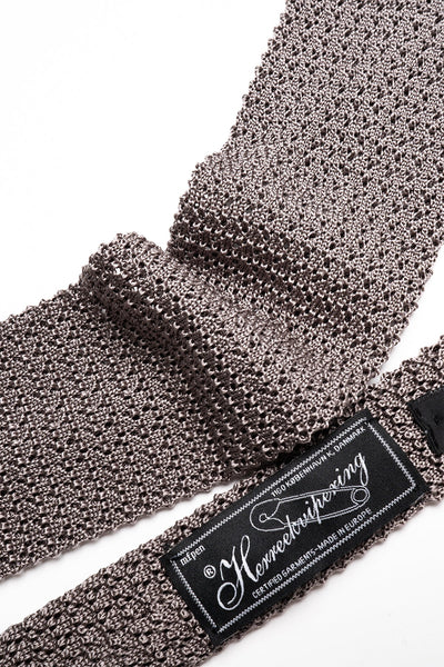 Formal Tie - Grey Open Knit