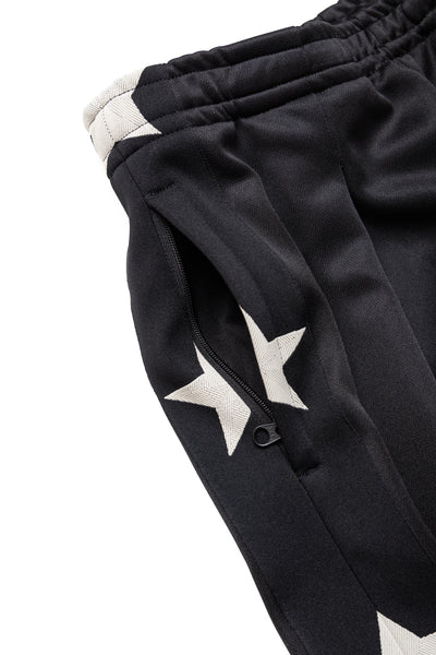 Smooth Jersey STUNT MAN & WOMAN Baggy Track Pants - Black