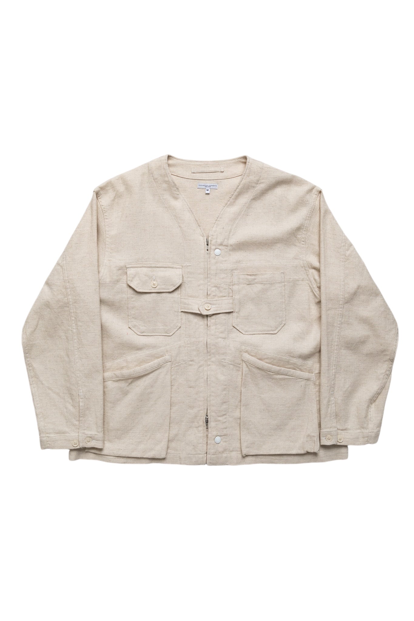 Cardigan Jacket Cotton Linen Java Cloth - Natural
