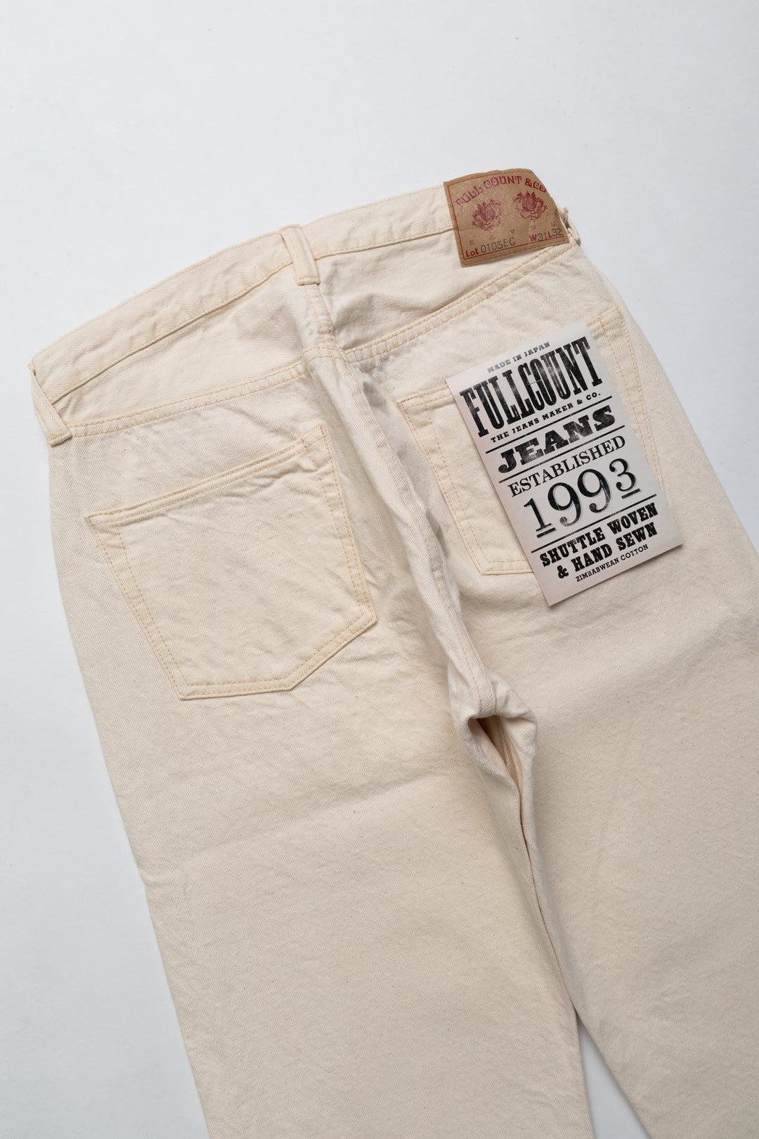 Fullcount 0105EC Wide Straight Ecru – BLUE IN GREEN SOHO