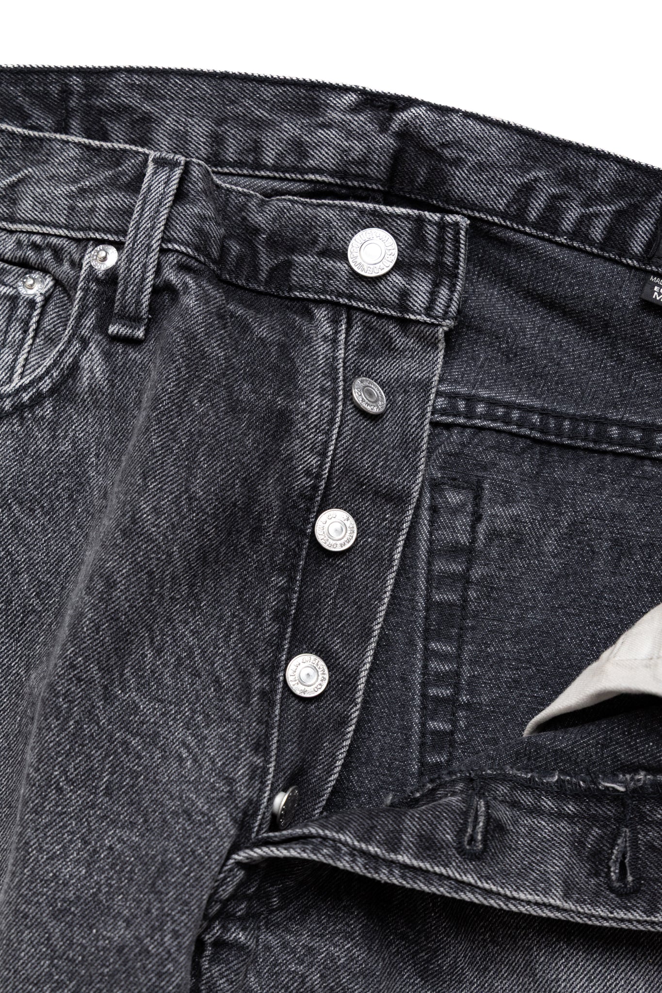 105 90's Black Denim Stone Wash