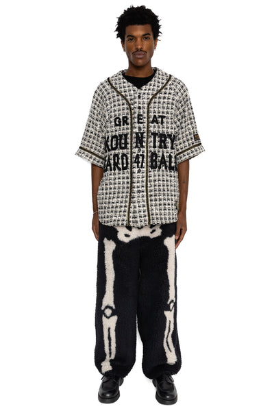 Fancy Tweed GREAT KOUNTRY Baseball Shirt - White