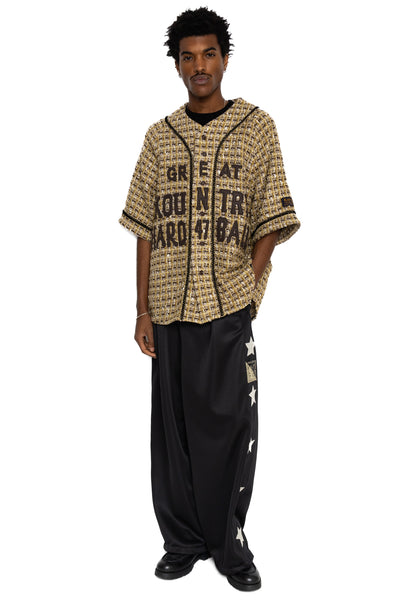 Smooth Jersey STUNT MAN & WOMAN Baggy Track Pants - Black