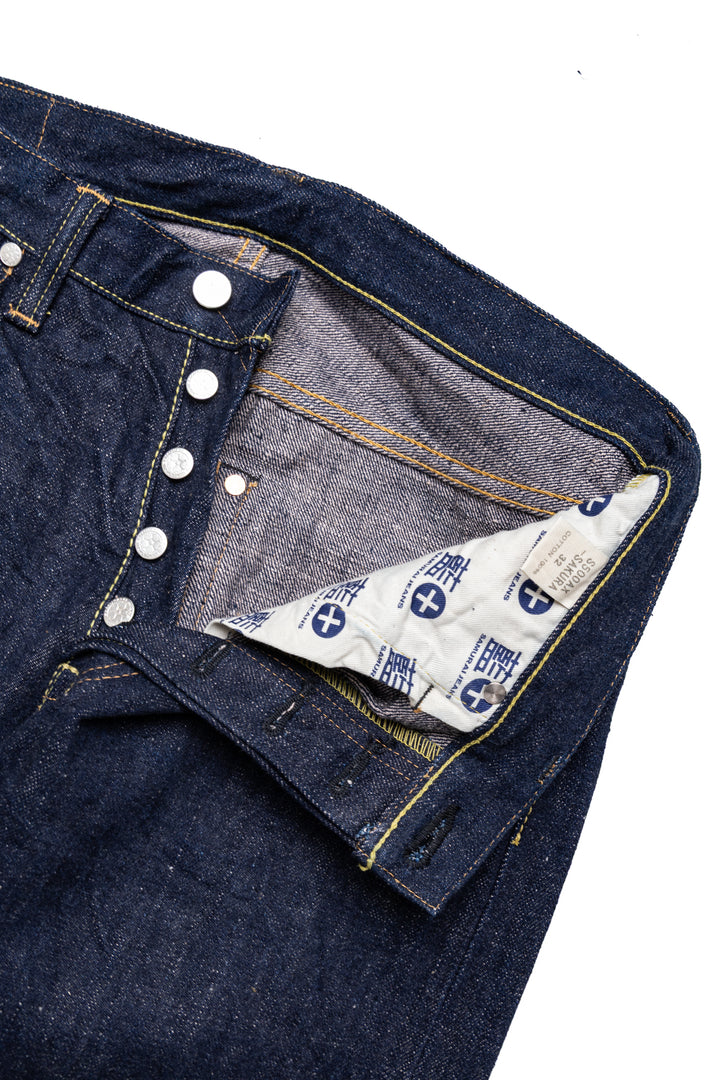 Samurai Jeans S500AX-SAKURA Indigo x Light Pink Regular